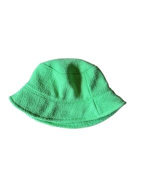 Apparis Green Tweed Boucle Bucket Hat One Size